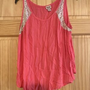 Mossimo Supply Co. Pink Sequin Sleeveless Tank Top